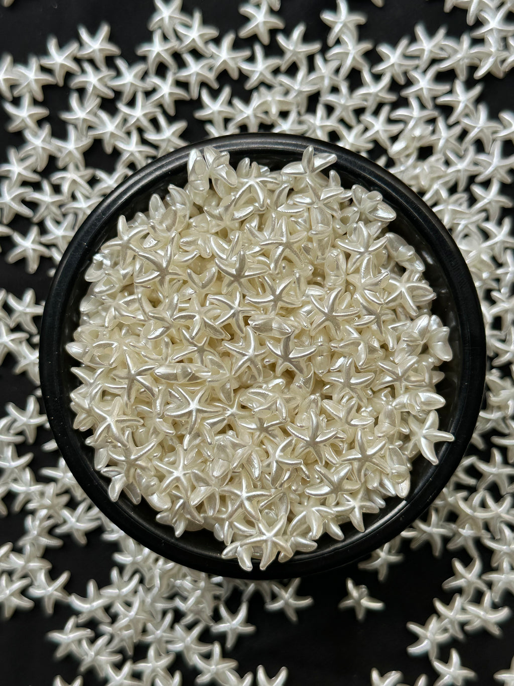 200 Adet 6 mm Beyaz Sedefli Yıldız Akrilik Boncuk – Plastik Takı & Bileklik Aksesuarı