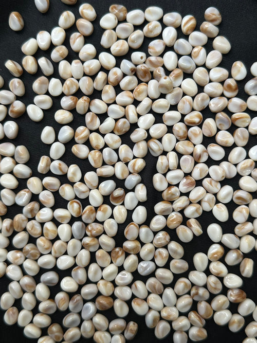 100 Adet Çakıl Taşı Boncuk – Akrilik Plastik Delikli Takı Yapımı Boncuğu 20 Gram